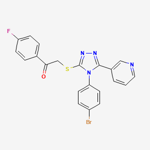 2-{[4-(4-bromophenyl)-5-(pyridin-3-yl)-4H-1,2,4-triazol-3-yl]sulfanyl}-1-(4-fluorophenyl)ethanone