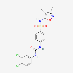 molecular formula C18H16Cl2N4O4S B3475440 4-({[(3,4-dichlorophenyl)amino]carbonyl}amino)-N-(3,4-dimethyl-5-isoxazolyl)benzenesulfonamide 