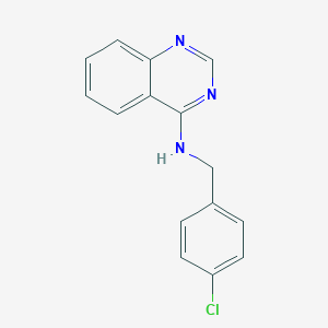 molecular formula C15H12ClN3 B347546 N-[(4-chlorophenyl)methyl]quinazolin-4-amine CAS No. 70137-93-8