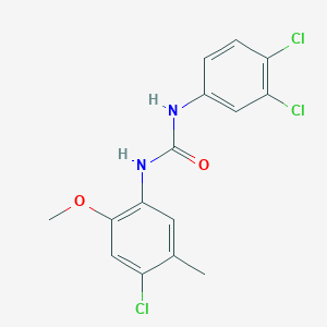 molecular formula C15H13Cl3N2O2 B3475462 N-(4-chloro-2-methoxy-5-methylphenyl)-N'-(3,4-dichlorophenyl)urea 