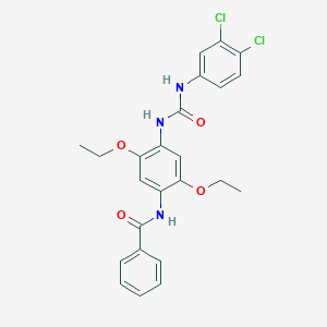 N-[4-({[(3,4-dichlorophenyl)amino]carbonyl}amino)-2,5-diethoxyphenyl]benzamide