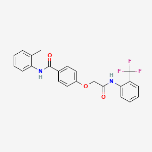 N-(2-methylphenyl)-4-(2-oxo-2-{[2-(trifluoromethyl)phenyl]amino}ethoxy)benzamide