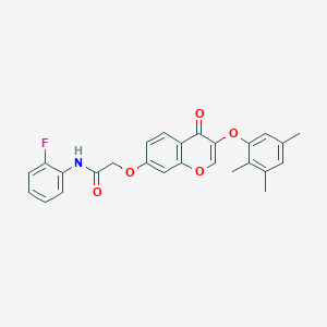 N-(2-fluorophenyl)-2-{[4-oxo-3-(2,3,5-trimethylphenoxy)-4H-chromen-7-yl]oxy}acetamide