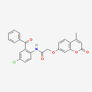 N-(2-benzoyl-4-chlorophenyl)-2-[(4-methyl-2-oxo-2H-chromen-7-yl)oxy]acetamide