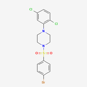 molecular formula C16H15BrCl2N2O2S B3475511 1-(4-Bromobenzenesulfonyl)-4-(2,5-dichlorophenyl)piperazine 