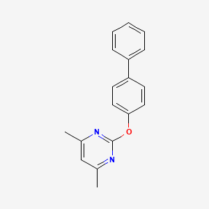 molecular formula C18H16N2O B3475526 2-(4-biphenylyloxy)-4,6-dimethylpyrimidine 