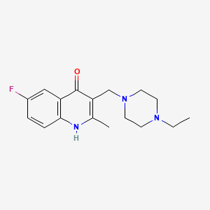 molecular formula C17H22FN3O B3475563 3-[(4-ethyl-1-piperazinyl)methyl]-6-fluoro-2-methyl-4-quinolinol 