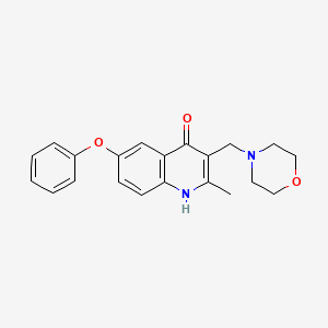 2-methyl-3-(4-morpholinylmethyl)-6-phenoxy-4-quinolinol