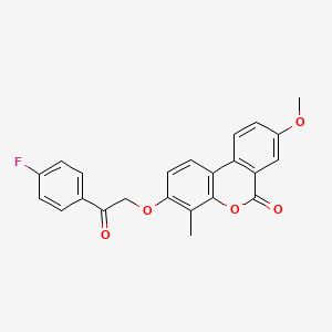 3-[2-(4-fluorophenyl)-2-oxoethoxy]-8-methoxy-4-methyl-6H-benzo[c]chromen-6-one