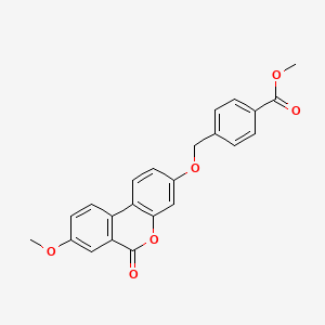 molecular formula C23H18O6 B3475580 methyl 4-{[(8-methoxy-6-oxo-6H-benzo[c]chromen-3-yl)oxy]methyl}benzoate CAS No. 6630-23-5