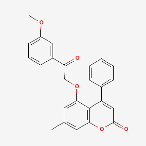 5-[2-(3-methoxyphenyl)-2-oxoethoxy]-7-methyl-4-phenyl-2H-chromen-2-one