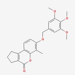 6-methyl-7-[(3,4,5-trimethoxybenzyl)oxy]-2,3-dihydrocyclopenta[c]chromen-4(1H)-one