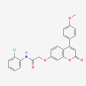 molecular formula C24H18ClNO5 B3475617 N-(2-chlorophenyl)-2-{[4-(4-methoxyphenyl)-2-oxo-2H-chromen-7-yl]oxy}acetamide 