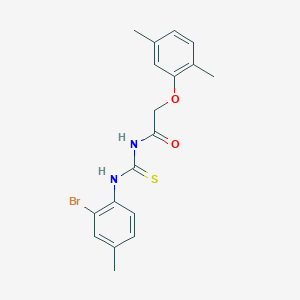 N-{[(2-bromo-4-methylphenyl)amino]carbonothioyl}-2-(2,5-dimethylphenoxy)acetamide