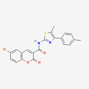 6-bromo-N-[5-methyl-4-(4-methylphenyl)-1,3-thiazol-2-yl]-2-oxo-2H-chromene-3-carboxamide