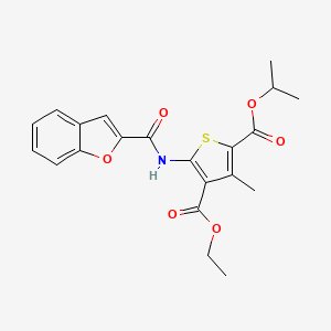 molecular formula C21H21NO6S B3475667 4-ethyl 2-isopropyl 5-[(1-benzofuran-2-ylcarbonyl)amino]-3-methyl-2,4-thiophenedicarboxylate 