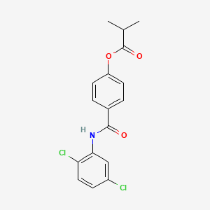 4-{[(2,5-dichlorophenyl)amino]carbonyl}phenyl 2-methylpropanoate