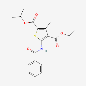 molecular formula C19H21NO5S B3475681 4-ethyl 2-isopropyl 5-(benzoylamino)-3-methyl-2,4-thiophenedicarboxylate 