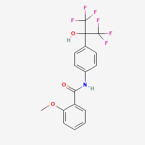 2-methoxy-N-{4-[2,2,2-trifluoro-1-hydroxy-1-(trifluoromethyl)ethyl]phenyl}benzamide