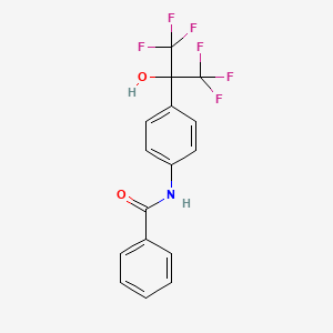 N-{4-[2,2,2-trifluoro-1-hydroxy-1-(trifluoromethyl)ethyl]phenyl}benzamide