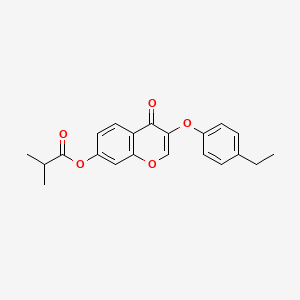 molecular formula C21H20O5 B3475724 3-(4-ethylphenoxy)-4-oxo-4H-chromen-7-yl 2-methylpropanoate 