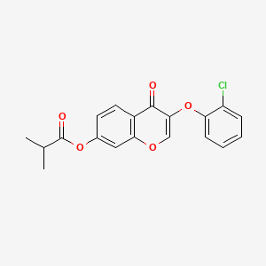 molecular formula C19H15ClO5 B3475732 3-(2-chlorophenoxy)-4-oxo-4H-chromen-7-yl 2-methylpropanoate 