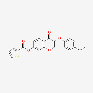 3-(4-ethylphenoxy)-4-oxo-4H-chromen-7-yl 2-thiophenecarboxylate