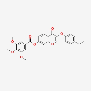 3-(4-ethylphenoxy)-4-oxo-4H-chromen-7-yl 3,4,5-trimethoxybenzoate