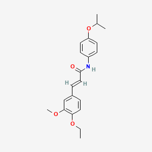 molecular formula C21H25NO4 B3475791 3-(4-ethoxy-3-methoxyphenyl)-N-(4-isopropoxyphenyl)acrylamide 