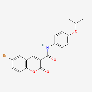 molecular formula C19H16BrNO4 B3475794 6-bromo-N-(4-isopropoxyphenyl)-2-oxo-2H-chromene-3-carboxamide 