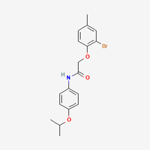 molecular formula C18H20BrNO3 B3475808 2-(2-bromo-4-methylphenoxy)-N-(4-isopropoxyphenyl)acetamide 