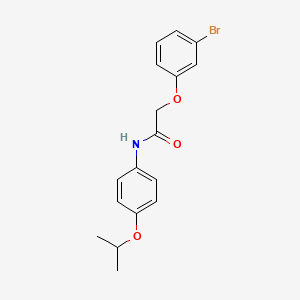 molecular formula C17H18BrNO3 B3475811 2-(3-bromophenoxy)-N-(4-isopropoxyphenyl)acetamide 