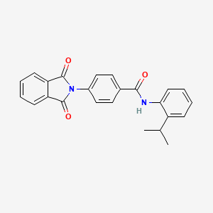 molecular formula C24H20N2O3 B3475824 4-(1,3-dioxo-1,3-dihydro-2H-isoindol-2-yl)-N-(2-isopropylphenyl)benzamide 