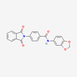 molecular formula C22H14N2O5 B3475833 N-1,3-benzodioxol-5-yl-4-(1,3-dioxo-1,3-dihydro-2H-isoindol-2-yl)benzamide 