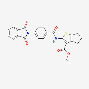 ethyl 2-{[4-(1,3-dioxo-1,3-dihydro-2H-isoindol-2-yl)benzoyl]amino}-5,6-dihydro-4H-cyclopenta[b]thiophene-3-carboxylate