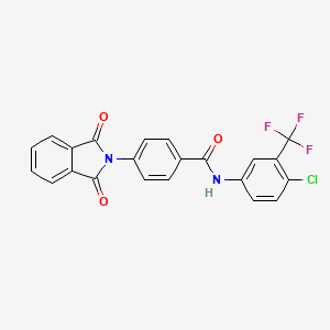 N-[4-chloro-3-(trifluoromethyl)phenyl]-4-(1,3-dioxo-1,3-dihydro-2H-isoindol-2-yl)benzamide