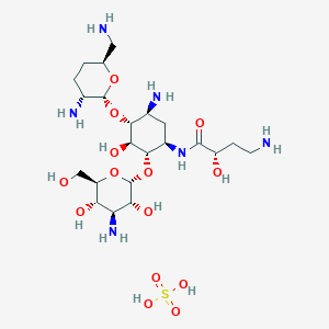 molecular formula C22H46N6O14S B034759 阿贝卡星硫酸盐 CAS No. 104931-87-5