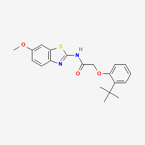 molecular formula C20H22N2O3S B3475901 2-(2-tert-butylphenoxy)-N-(6-methoxy-1,3-benzothiazol-2-yl)acetamide 