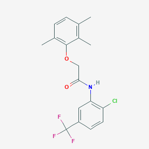 molecular formula C18H17ClF3NO2 B3475936 N-[2-chloro-5-(trifluoromethyl)phenyl]-2-(2,3,6-trimethylphenoxy)acetamide 