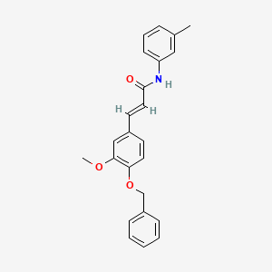 molecular formula C24H23NO3 B3475944 3-[4-(benzyloxy)-3-methoxyphenyl]-N-(3-methylphenyl)acrylamide 