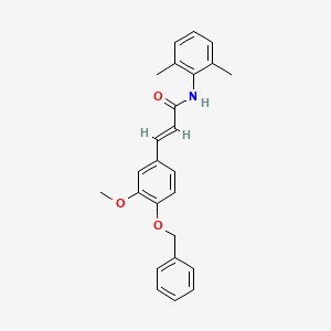 molecular formula C25H25NO3 B3475958 3-[4-(benzyloxy)-3-methoxyphenyl]-N-(2,6-dimethylphenyl)acrylamide 