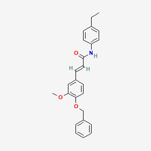 3-[4-(benzyloxy)-3-methoxyphenyl]-N-(4-ethylphenyl)acrylamide