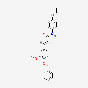 molecular formula C25H25NO4 B3475970 3-[4-(benzyloxy)-3-methoxyphenyl]-N-(4-ethoxyphenyl)acrylamide 