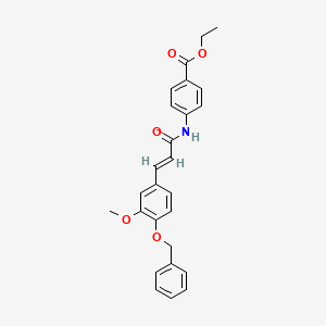 molecular formula C26H25NO5 B3475984 ethyl 4-({3-[4-(benzyloxy)-3-methoxyphenyl]acryloyl}amino)benzoate 