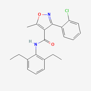 3-(2-chlorophenyl)-N-(2,6-diethylphenyl)-5-methyl-1,2-oxazole-4-carboxamide