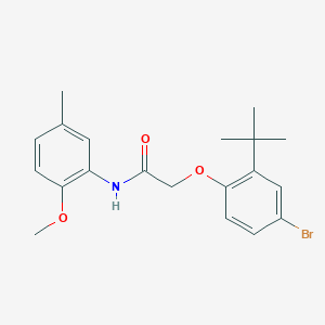 2-(4-bromo-2-tert-butylphenoxy)-N-(2-methoxy-5-methylphenyl)acetamide