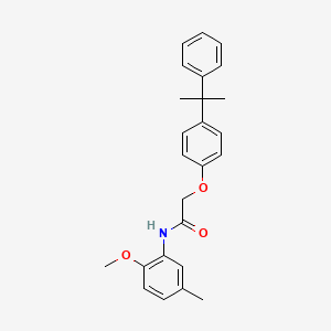 N-(2-methoxy-5-methylphenyl)-2-[4-(1-methyl-1-phenylethyl)phenoxy]acetamide