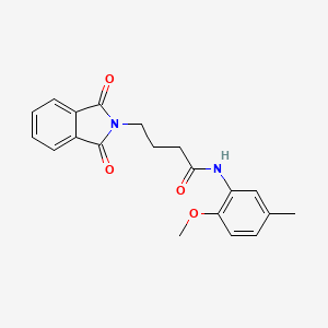 molecular formula C20H20N2O4 B3476022 4-(1,3-dioxo-1,3-dihydro-2H-isoindol-2-yl)-N-(2-methoxy-5-methylphenyl)butanamide 