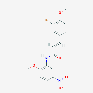 molecular formula C17H15BrN2O5 B3476039 3-(3-bromo-4-methoxyphenyl)-N-(2-methoxy-5-nitrophenyl)acrylamide 