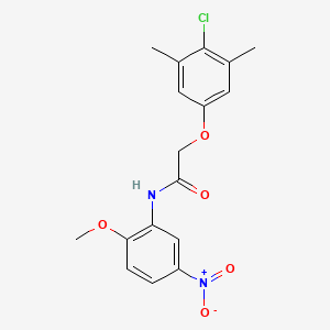 2-(4-chloro-3,5-dimethylphenoxy)-N-(2-methoxy-5-nitrophenyl)acetamide